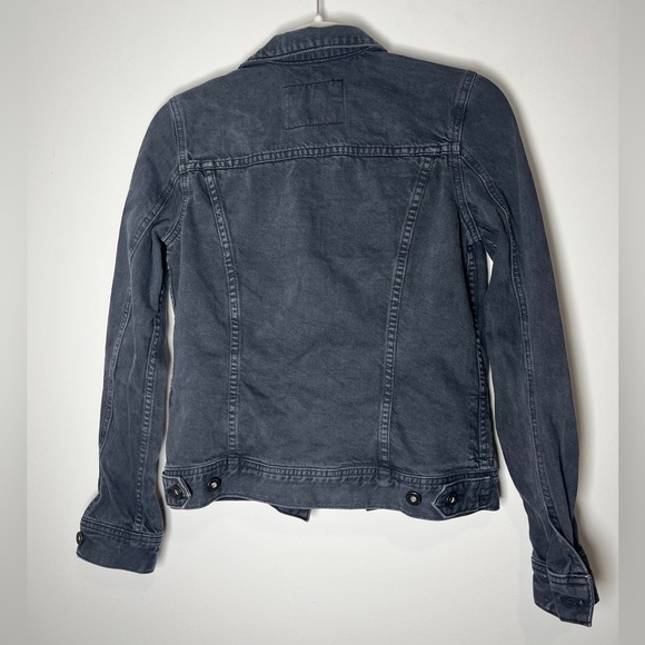 AG Adriano Goldschmied Fitted Black Denim lJacket Size XS Western, Rocker, Punk - Picture 2 of 7
